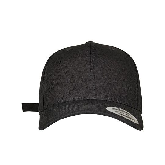 6-Panel Curved Metal Snap Cap - black-765