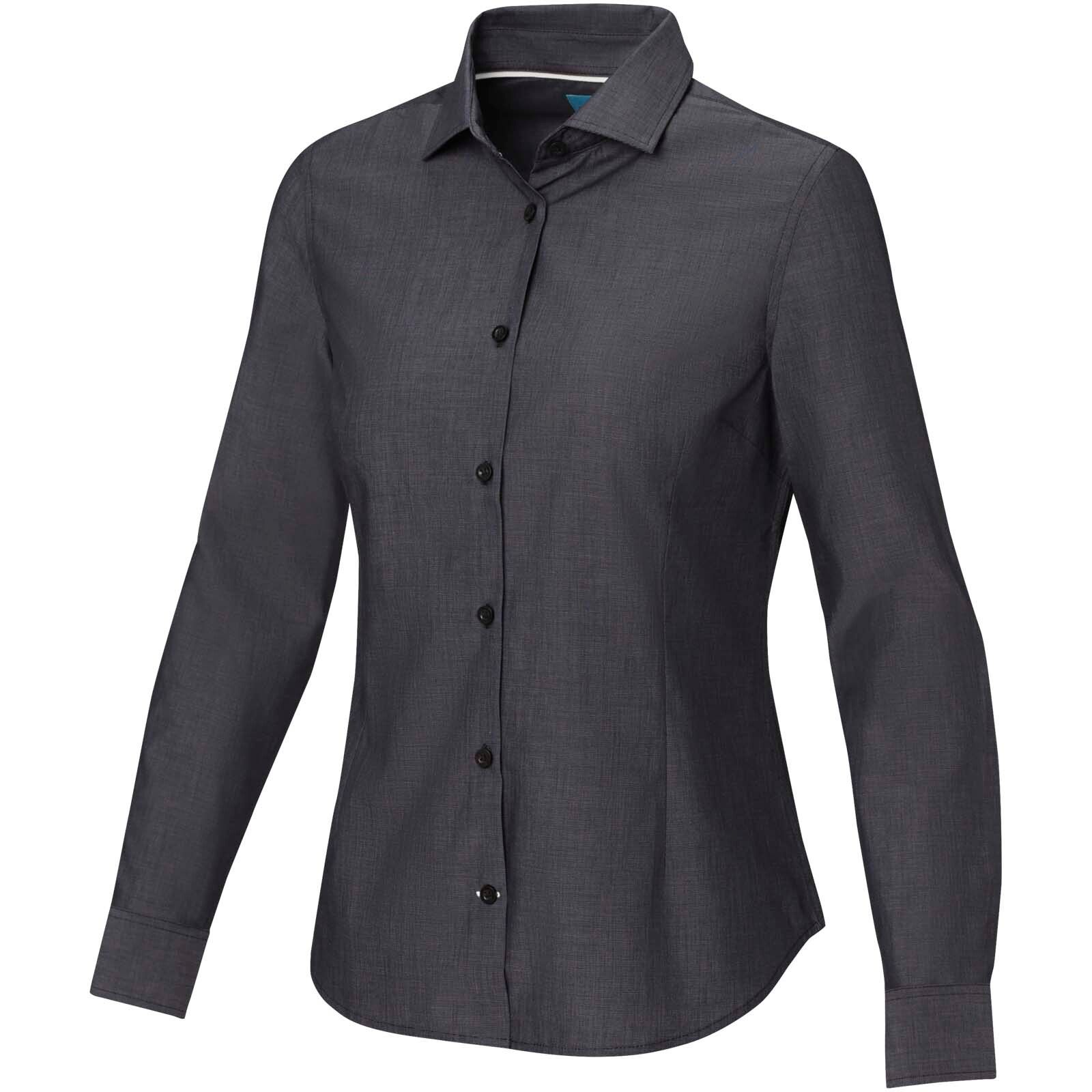 Cuprite Langarm Shirt aus Bio-Baumwolle für Damen - schwarz - L-748