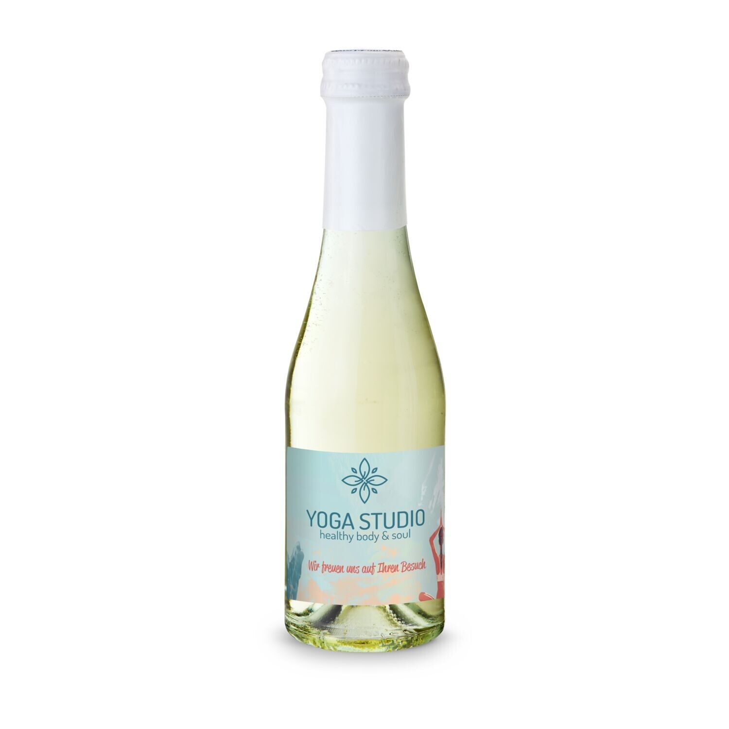 Promo Secco Piccolo - Flasche klar, 0,2 l - Kapselfarbe Weiß-282