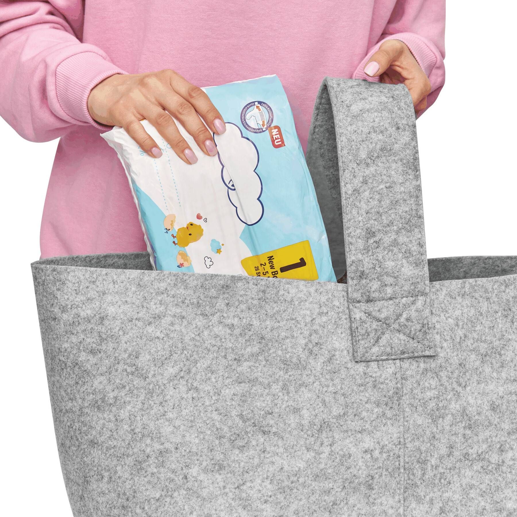 Kaminholz-Tasche COSY - grau-734