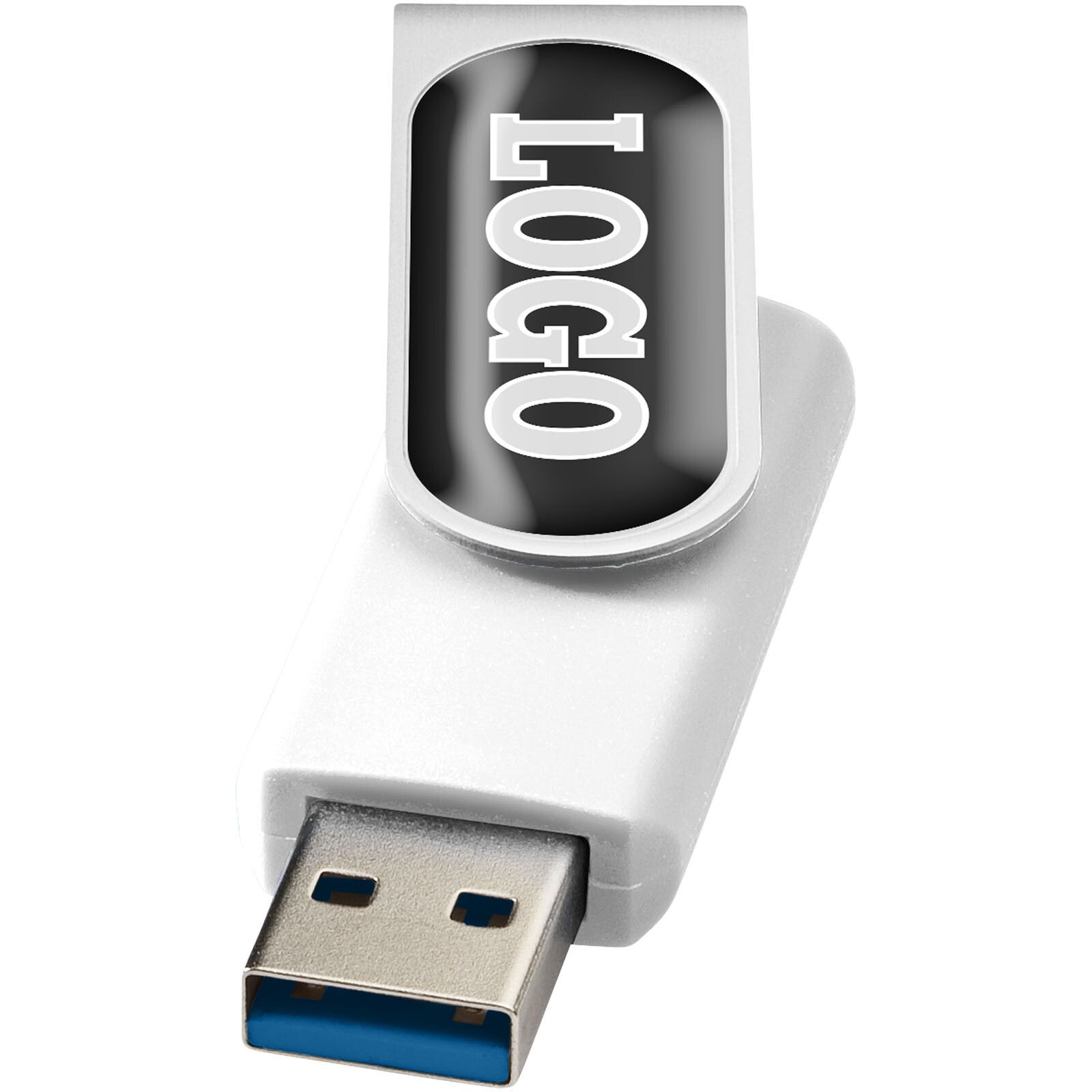 Twister USB-Stick 3.0 mit Doming - weiss - 128 GB-659