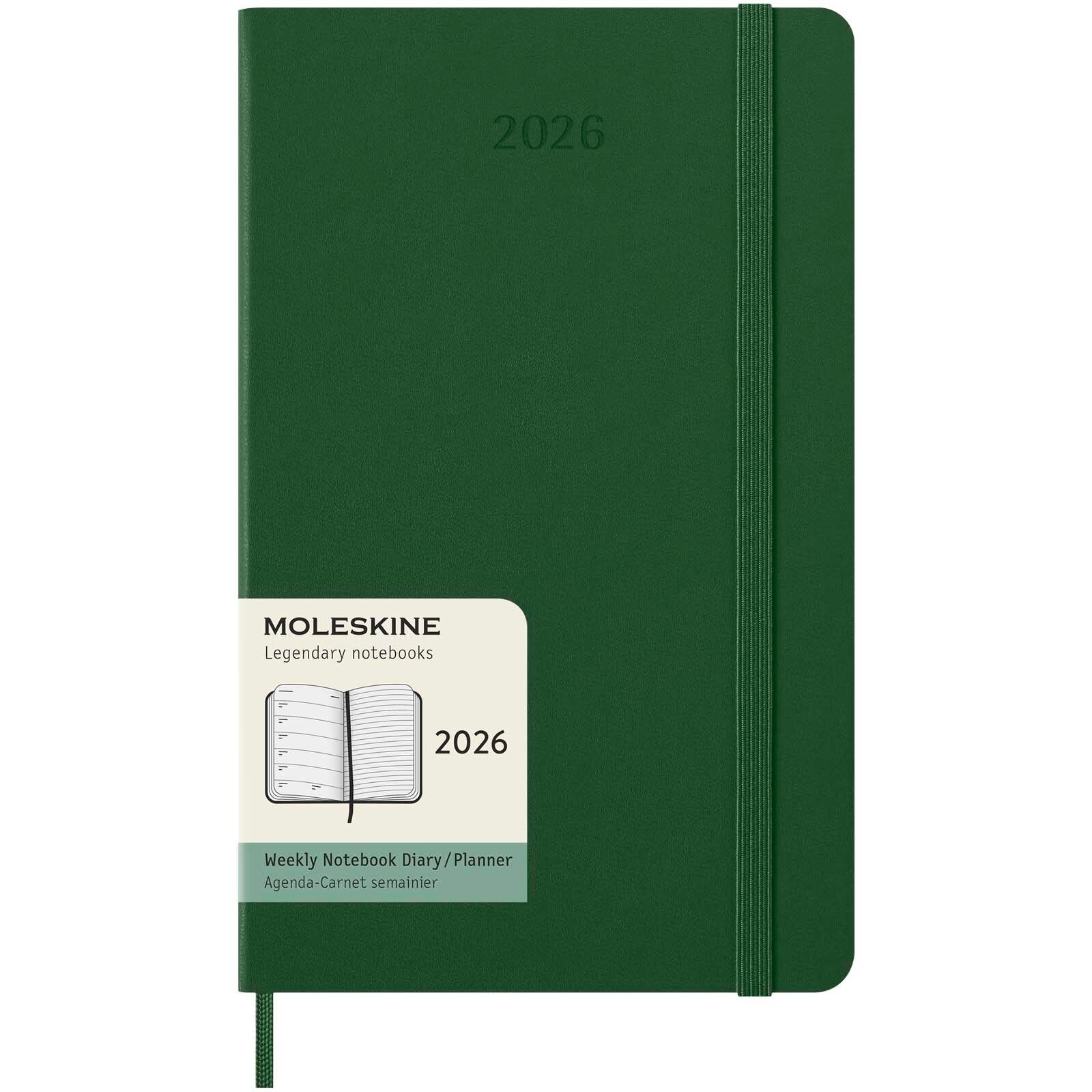 Moleskine Hardcover 12 Monate Wochenkalender L - myrtengrün-250