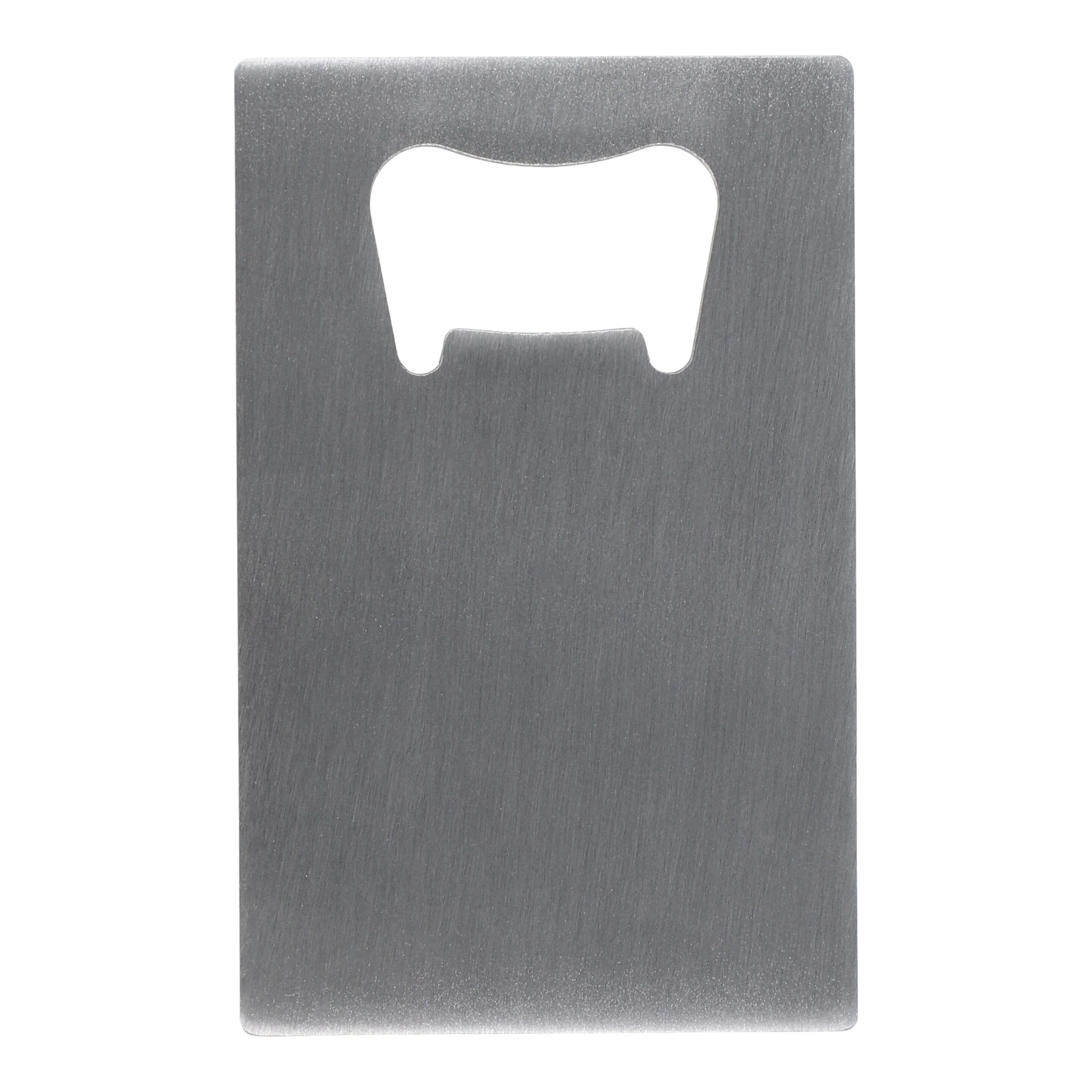 Edelstahl Flaschenöffner in Kreditkartenformat - silber-152