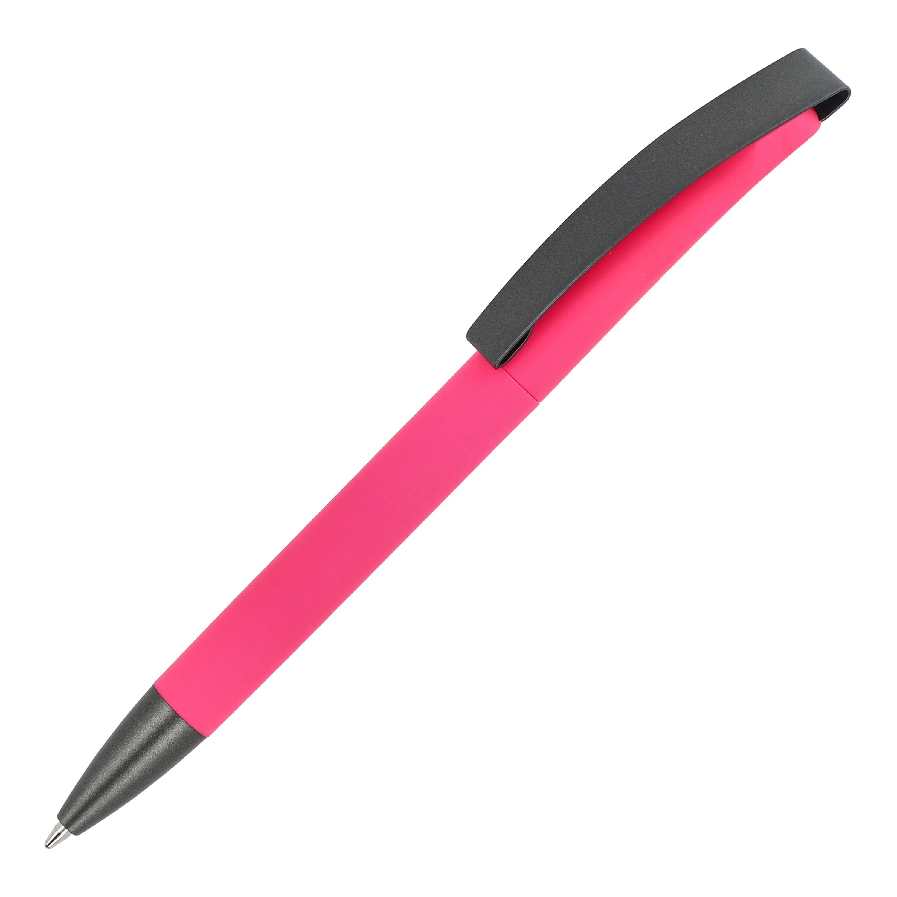 Kugelschreiber Vegas Softtouch Metallclip - rosa-301