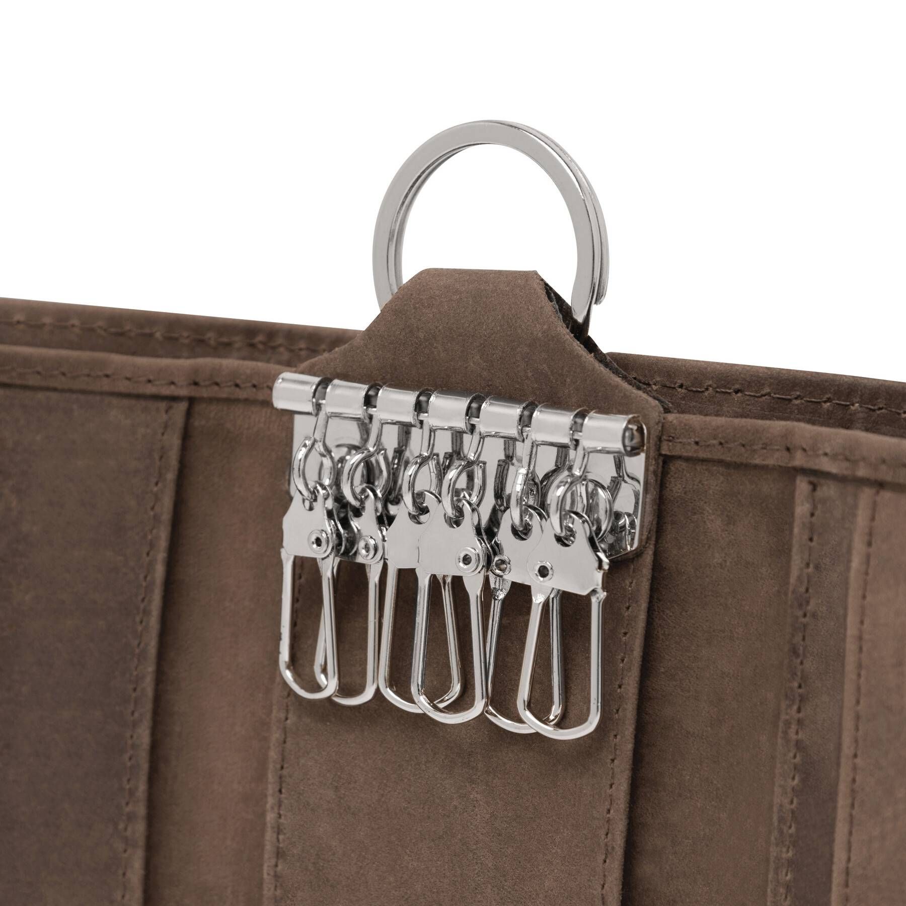 Echtleder-Schlüsseletui WILD STYLE - braun-300