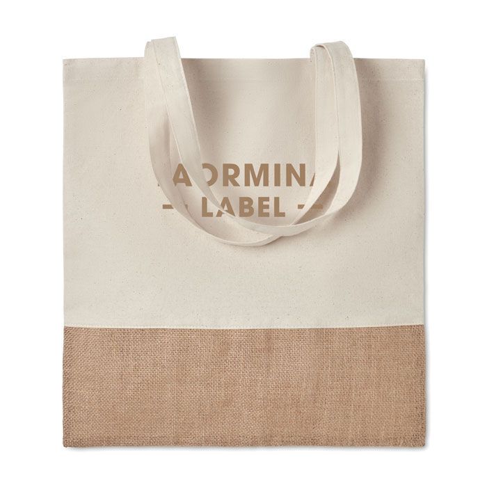 Einkaufstasche mit Jutebesatz INDIA TOTE - beige-651