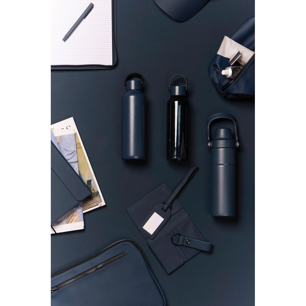 VINGA Baltimore RCS recyc. Edelstahlflasche 600ml - navy blau-788