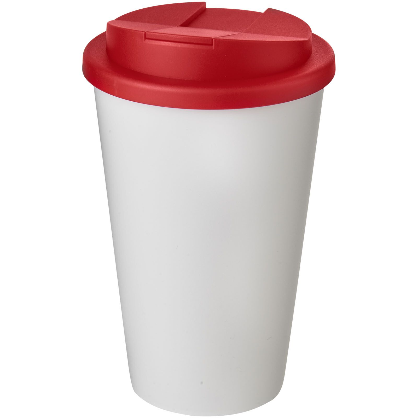 Americano 350 ml Isolierbecher mit auslaufsicherem Schraubverschluss - weiss -  rot-22