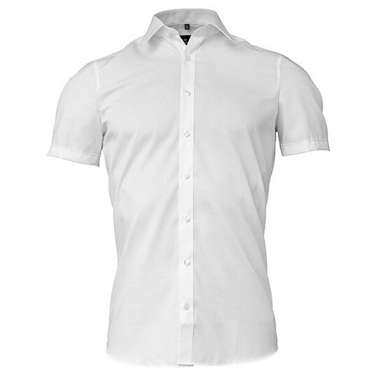 Men´s Shirt Body Fit Short Sleeve - white-473