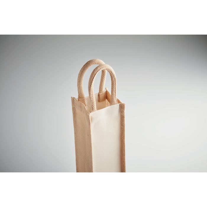 Flaschen-Geschenktasche Jute CAMPO DI VINO - beige-403