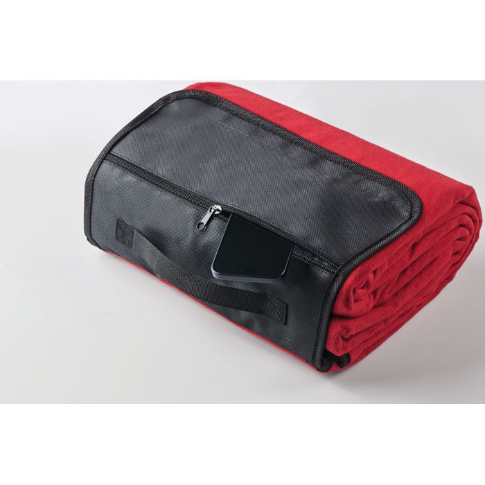 Picknickdecke RPET-Fleece COSTA - rot-424