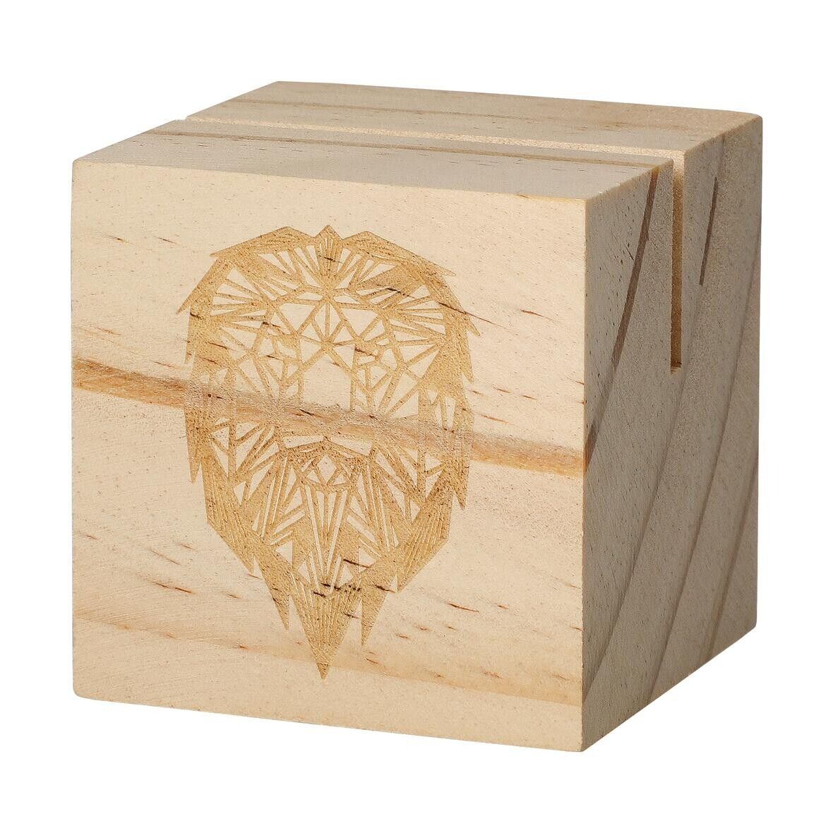 Holzmenükartenhalter Cube - natur-568