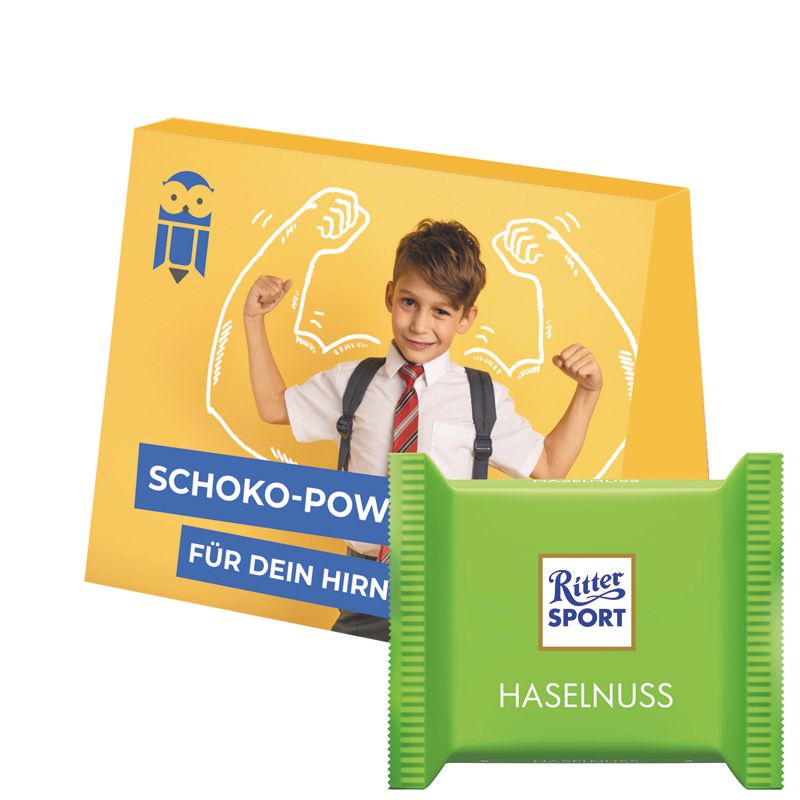 Werbekarte Midi, Ritter SPORT mini Haselnuss-582