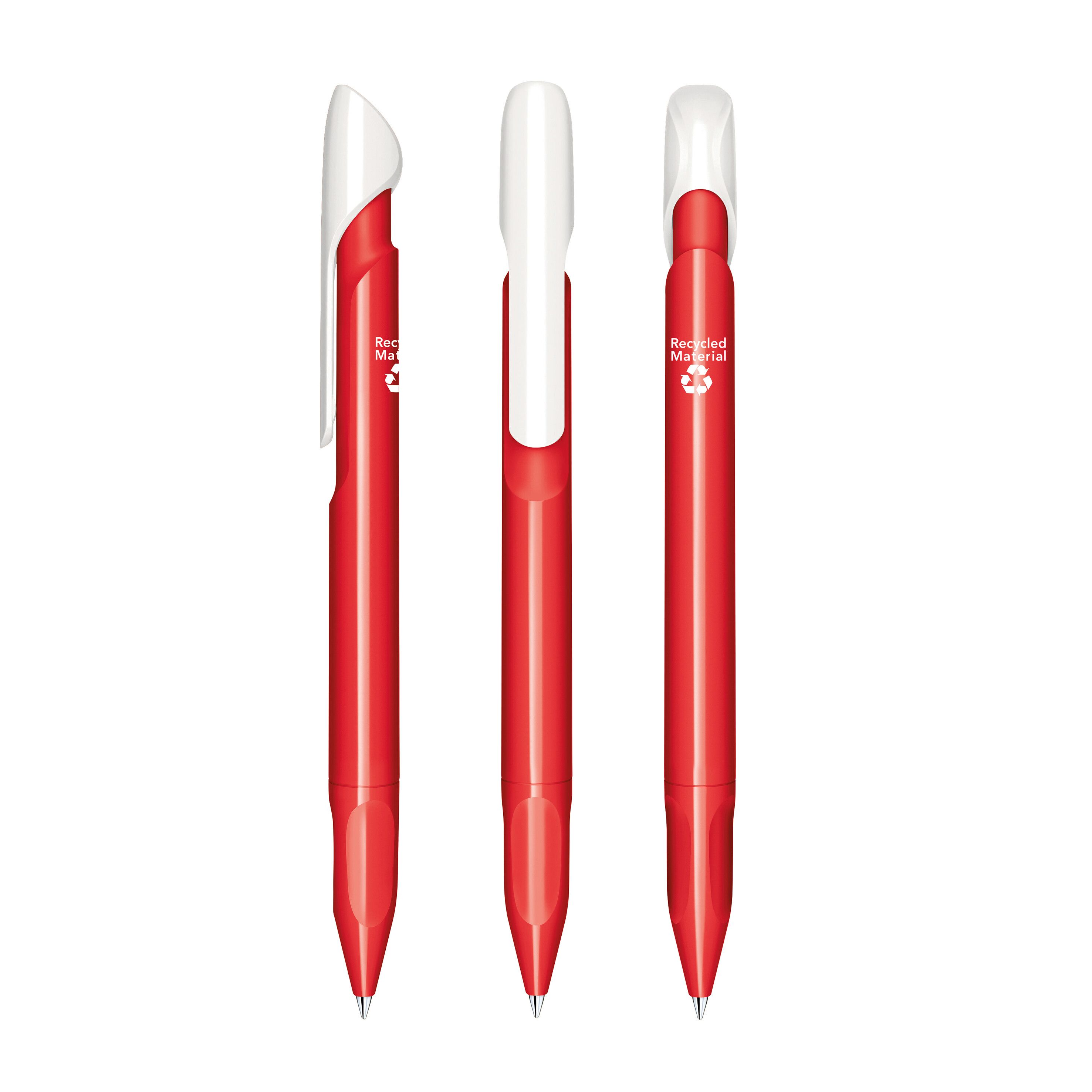 Evoxx Duo Polished Recycled Druckkugelschreiber - rot-514