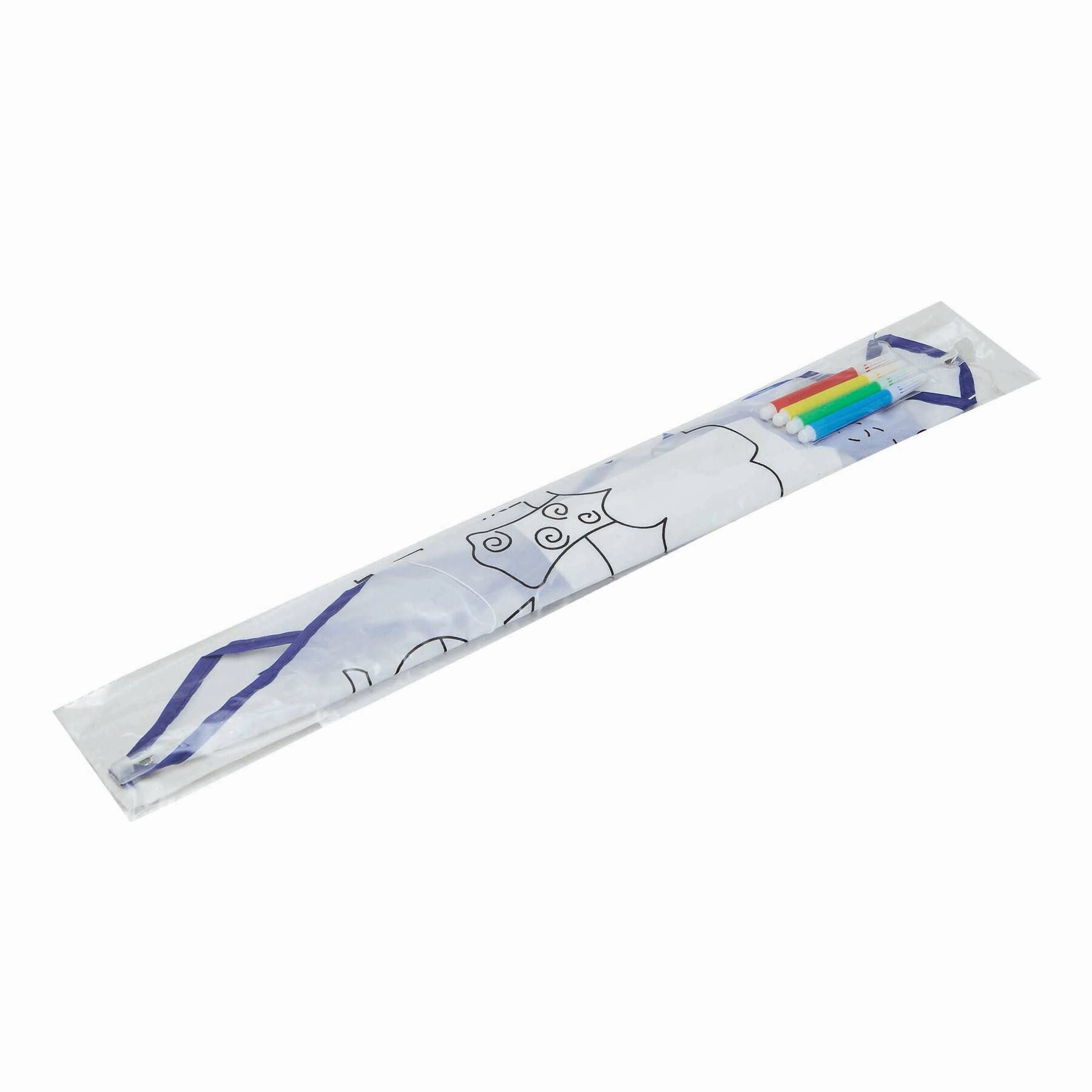 Drachen zum Bemalen ARTISTIC - blau - weiß-372