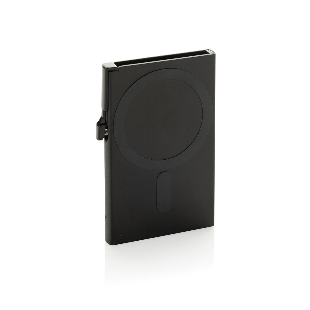 Magnetischer RFID-Kartenhalter aus Aluminium für Smartphones - schwarz-821