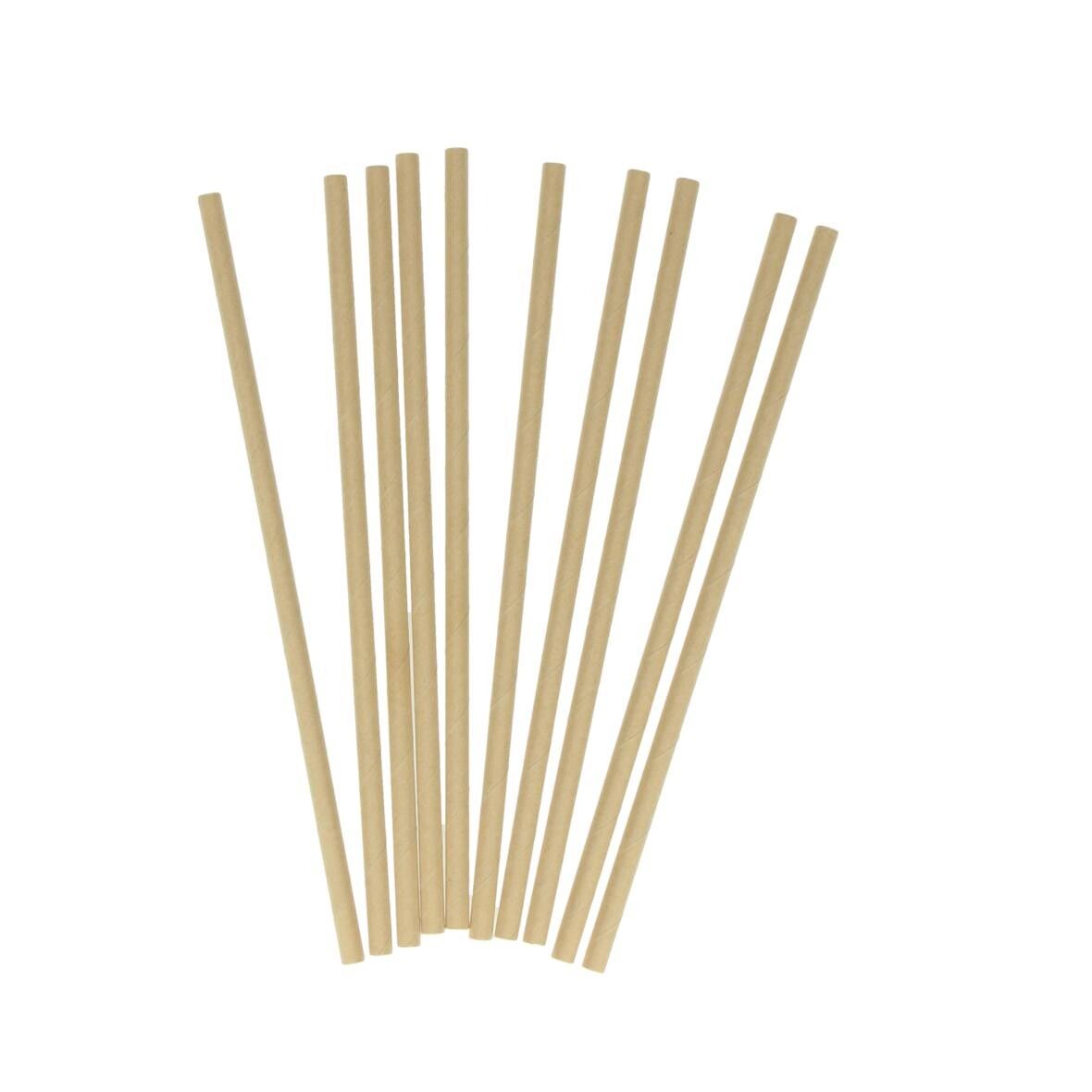 Papierstrohhalm 10er Set Natur - braun-34