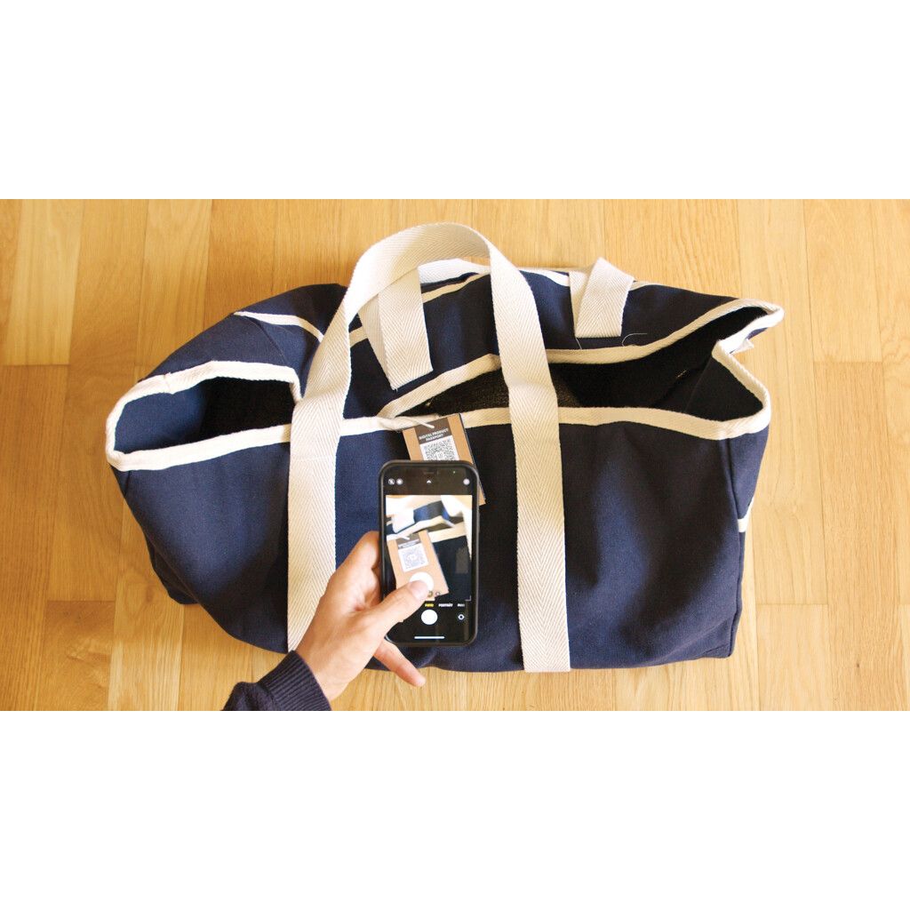 VINGA Volonne AWARE™ Strandtasche aus recyceltem Canvas - blau-464