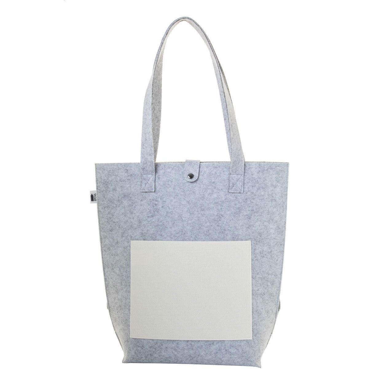 CreaFelt Toteback individuelle RPET Schultertasche - weiß - grau-444