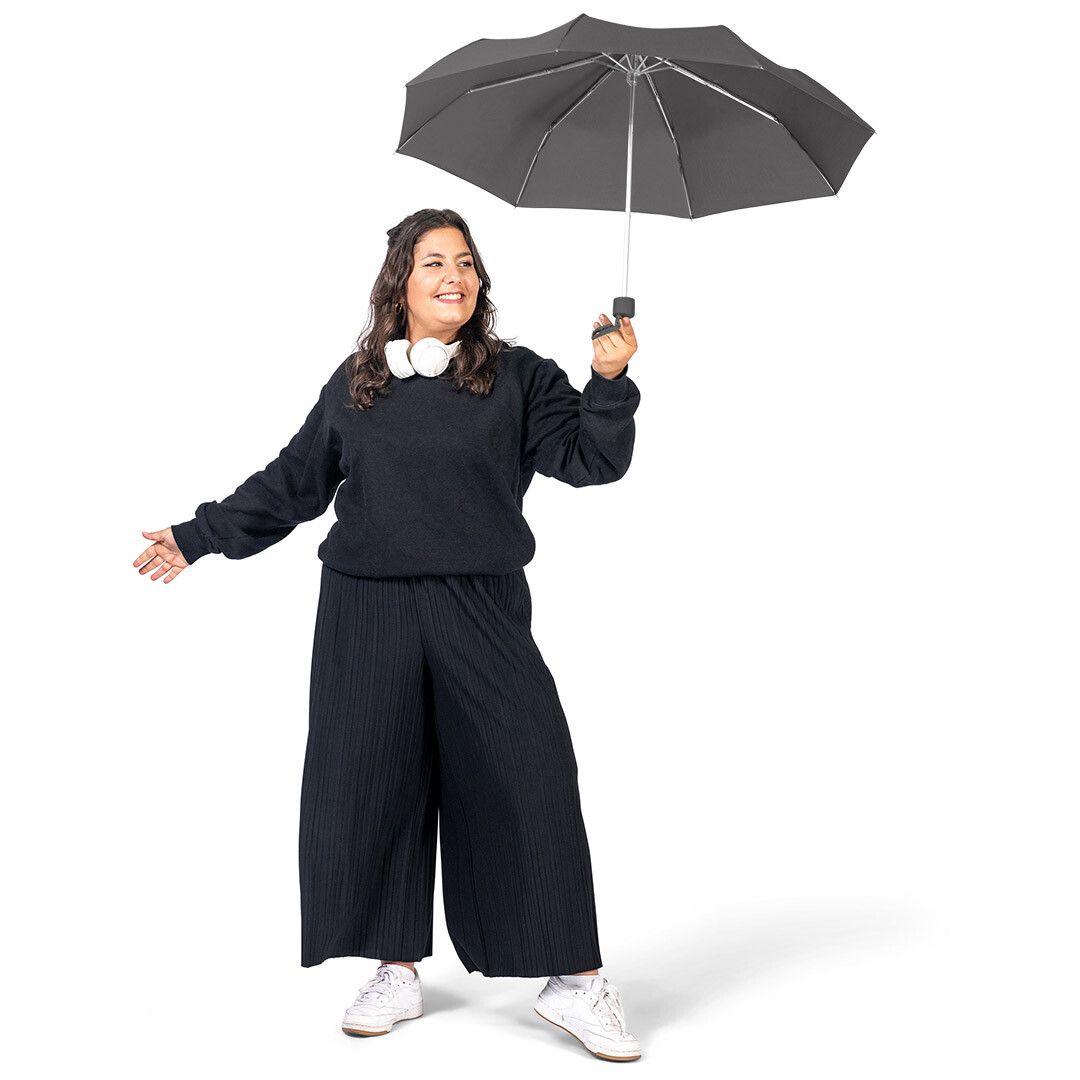 Alu-Mini-Taschenschirm Ø90 cm - grau-10