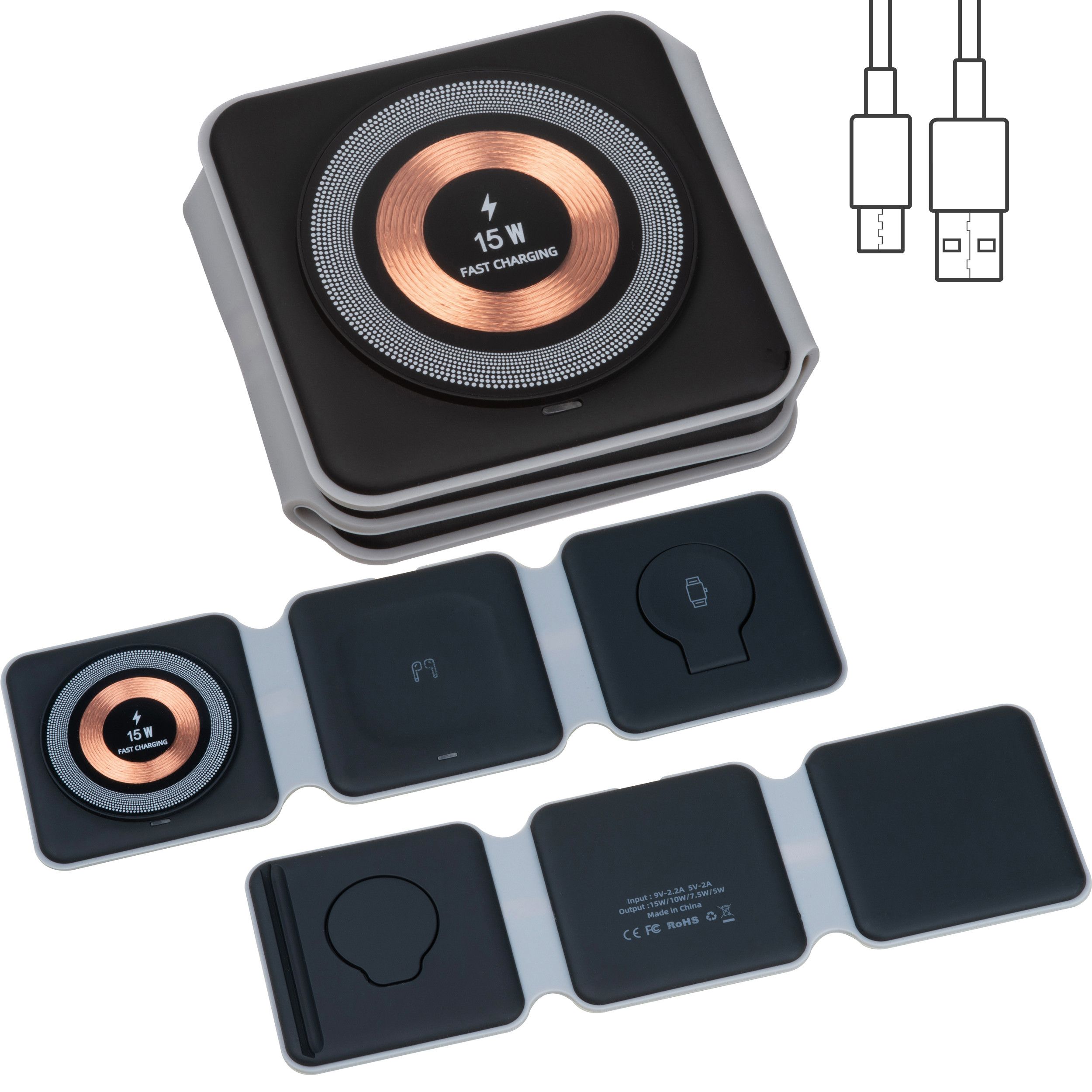 3 in 1 Wireless-Charger - schwarz-806