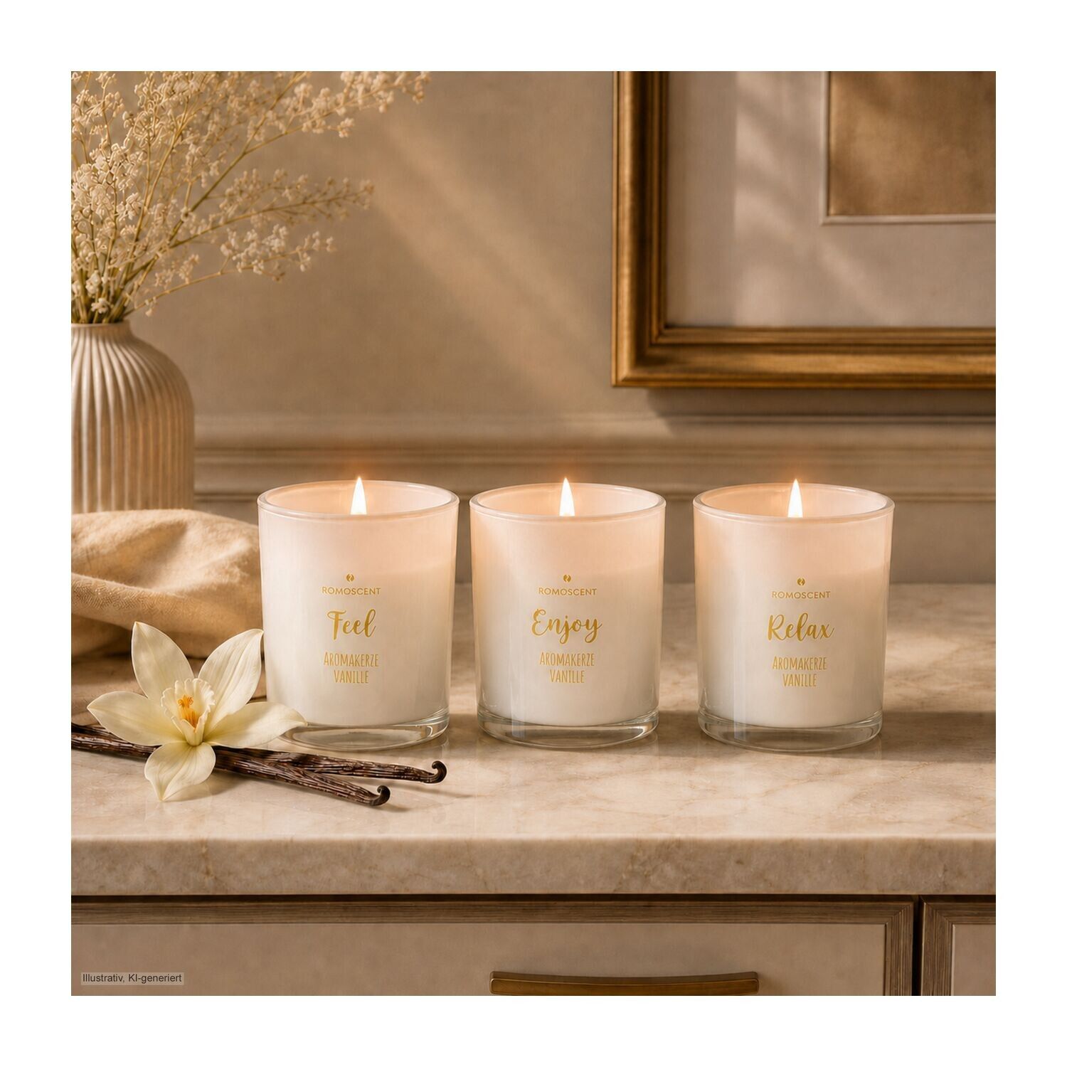 ROMOSCENT® Aromakerzenset Vanille-710