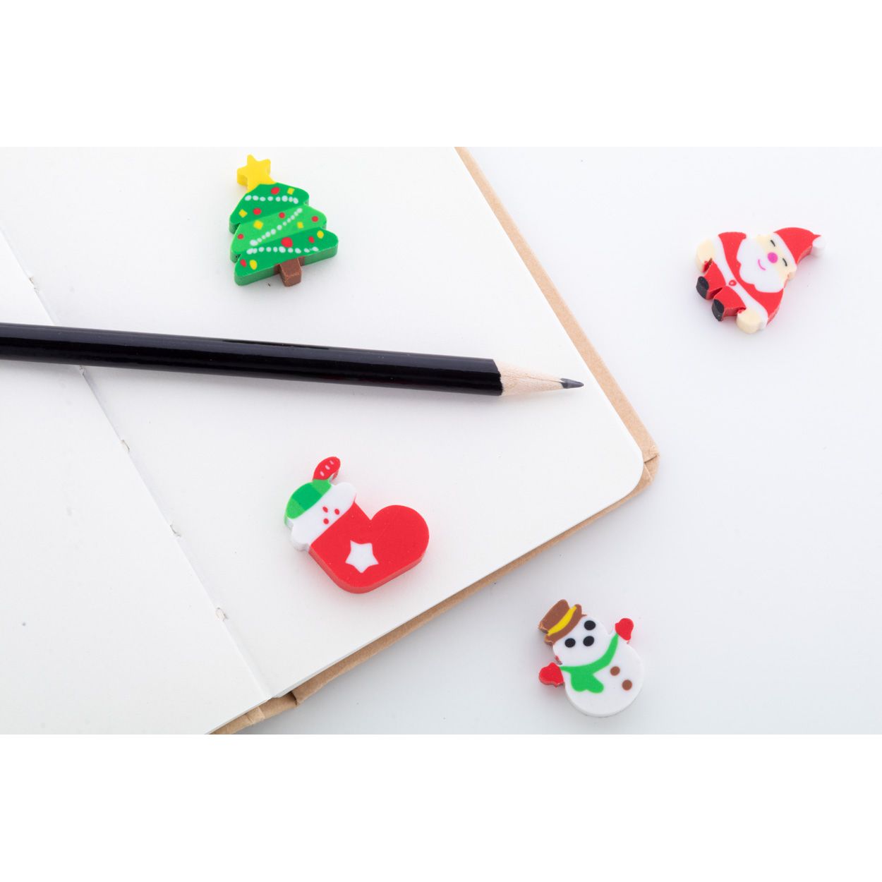 Sommaroy Weihnachts-Radierer-Set - mehrfarbig-353