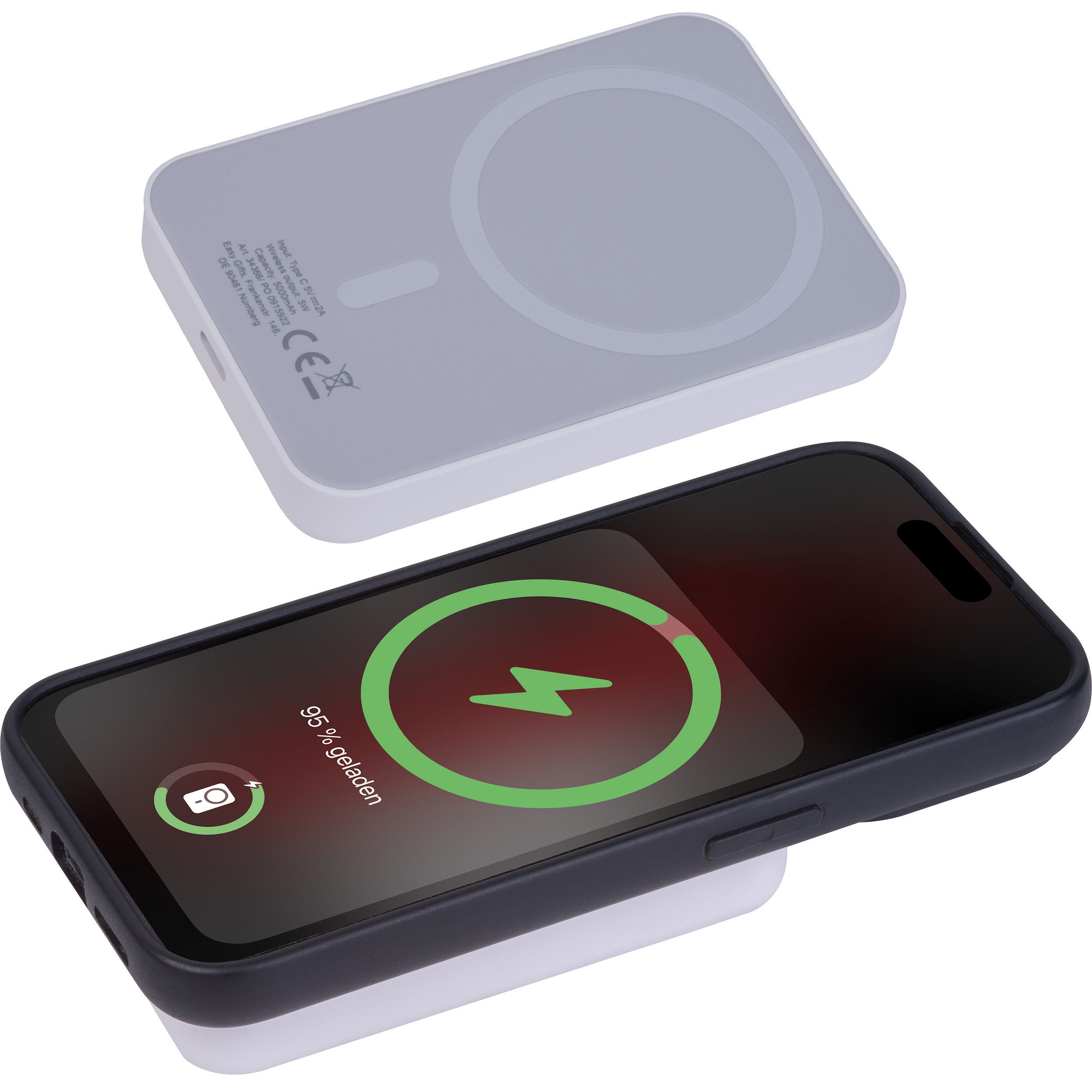 Wireless Powerbank 5.000 mAh Wels - weiß-949