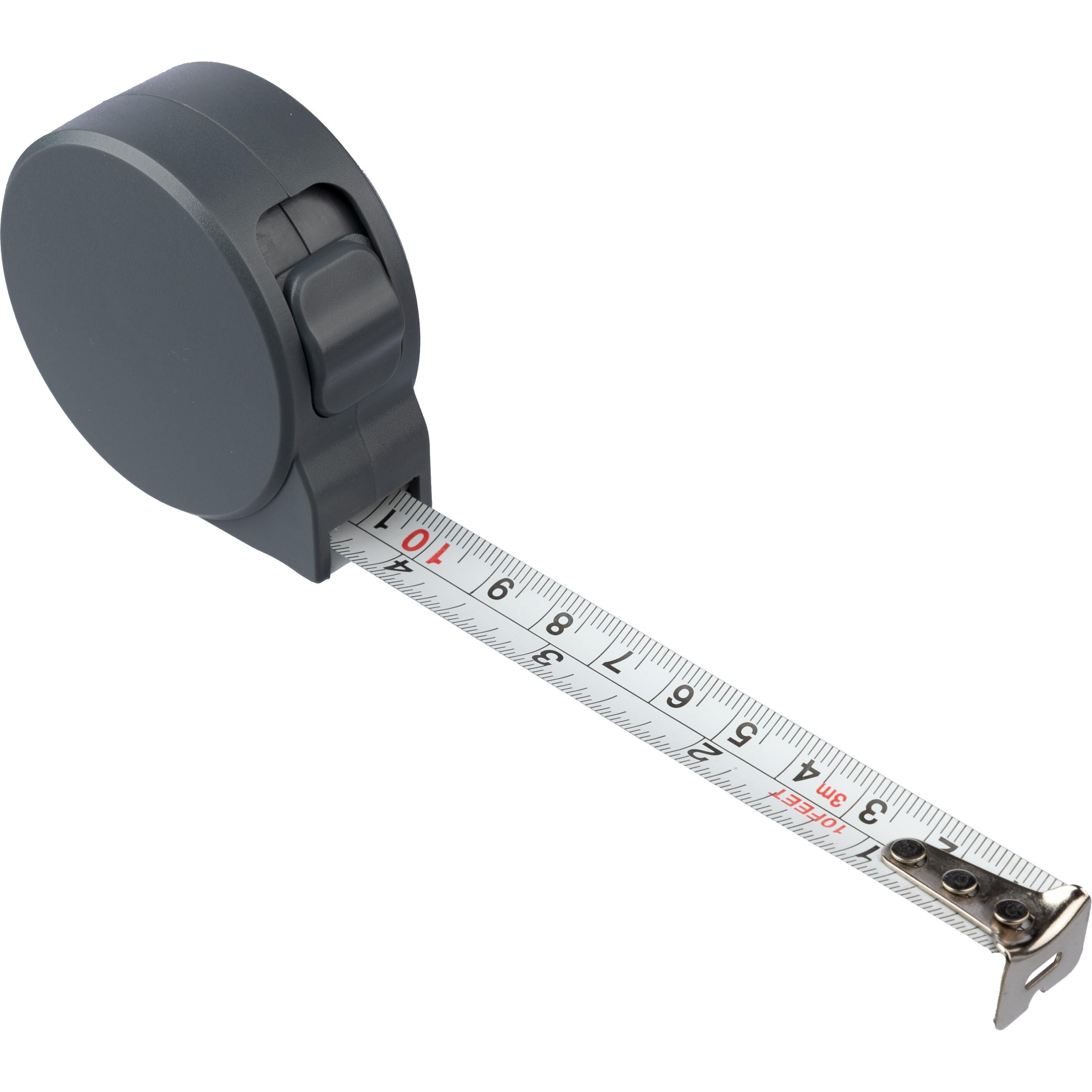 Recyceltes ABS-Maßband (3 Meter) Ute  - grau-485