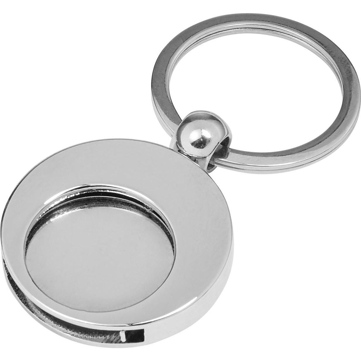 Schlüsselanhänger aus Metall mit Einkaufswagenchip Christie - silber-201