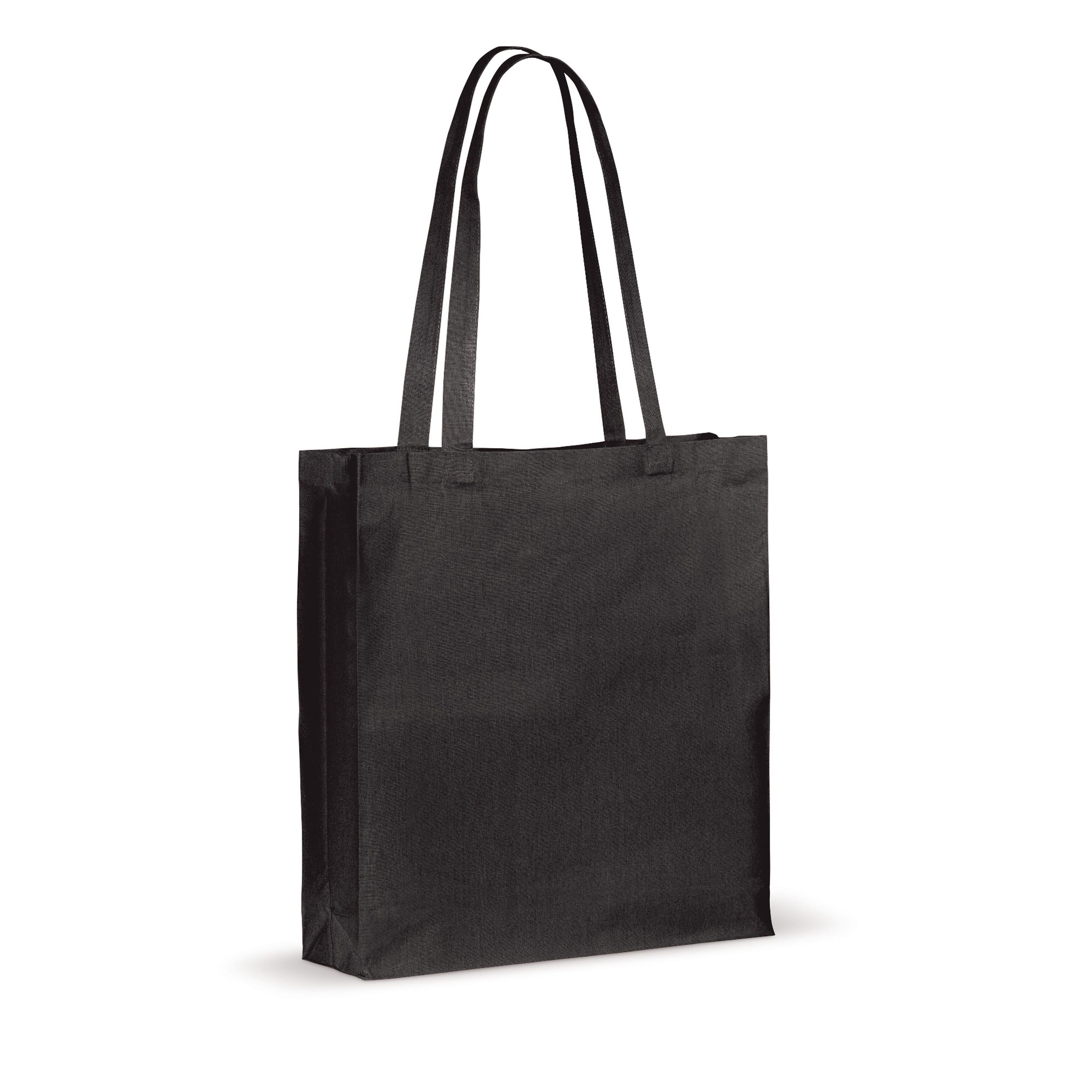 Umhängetasche baumwolle OEKO-TEX® 140g/m² 38x10x42cm - schwarz-272