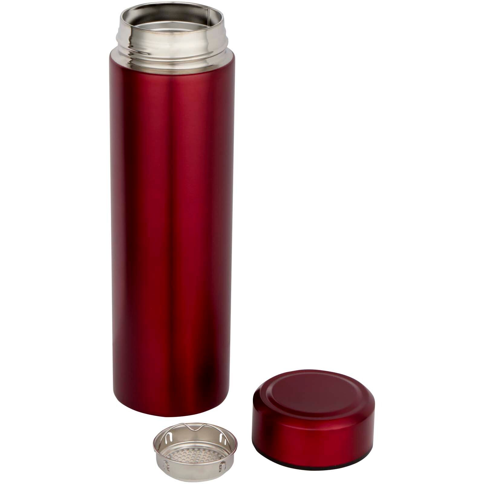 Taylor 450 ml Doppelwand Isolierflasche aus Edelstahl mit Teesieb - rot-325