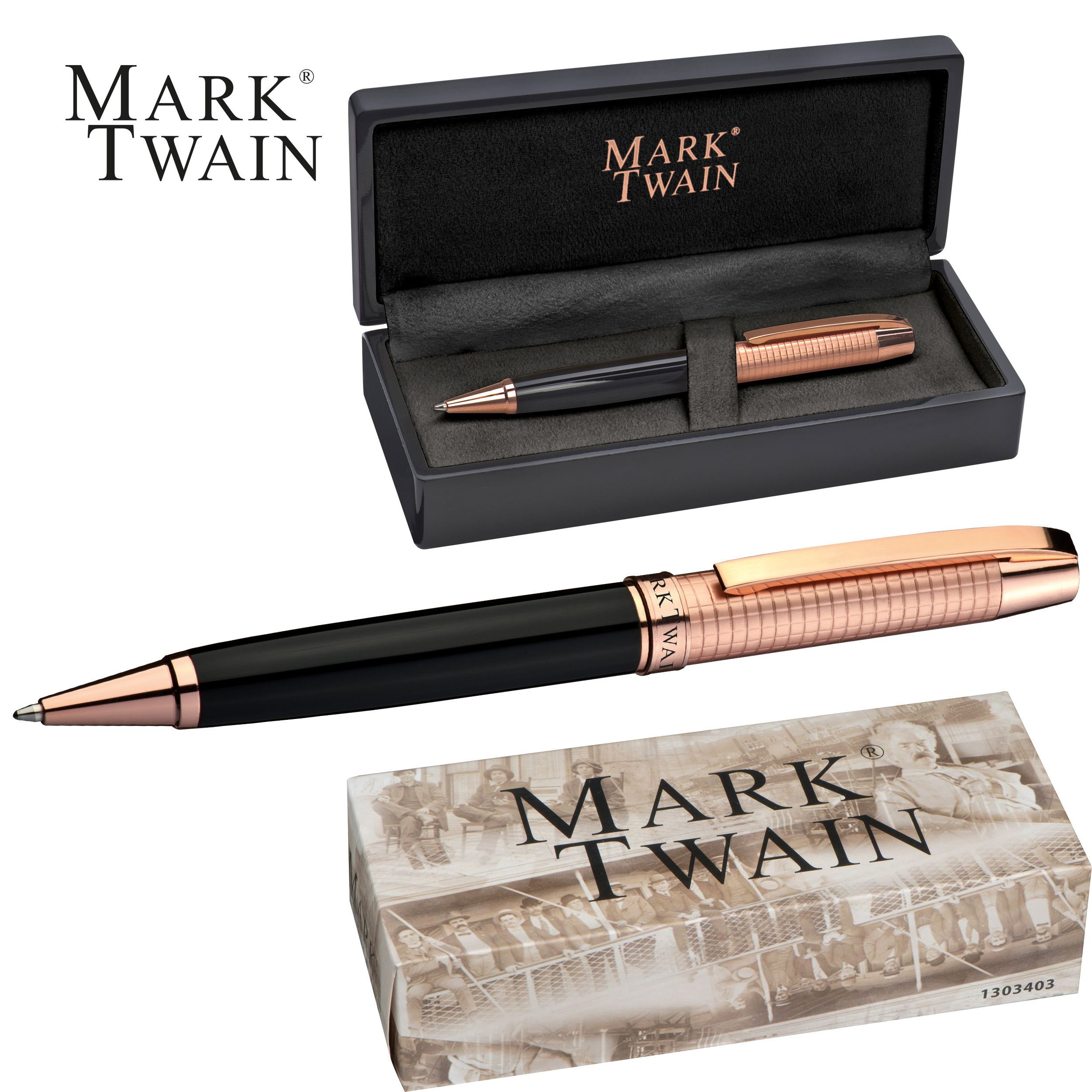 Kugelschreiber Mark Twain - schwarz-756