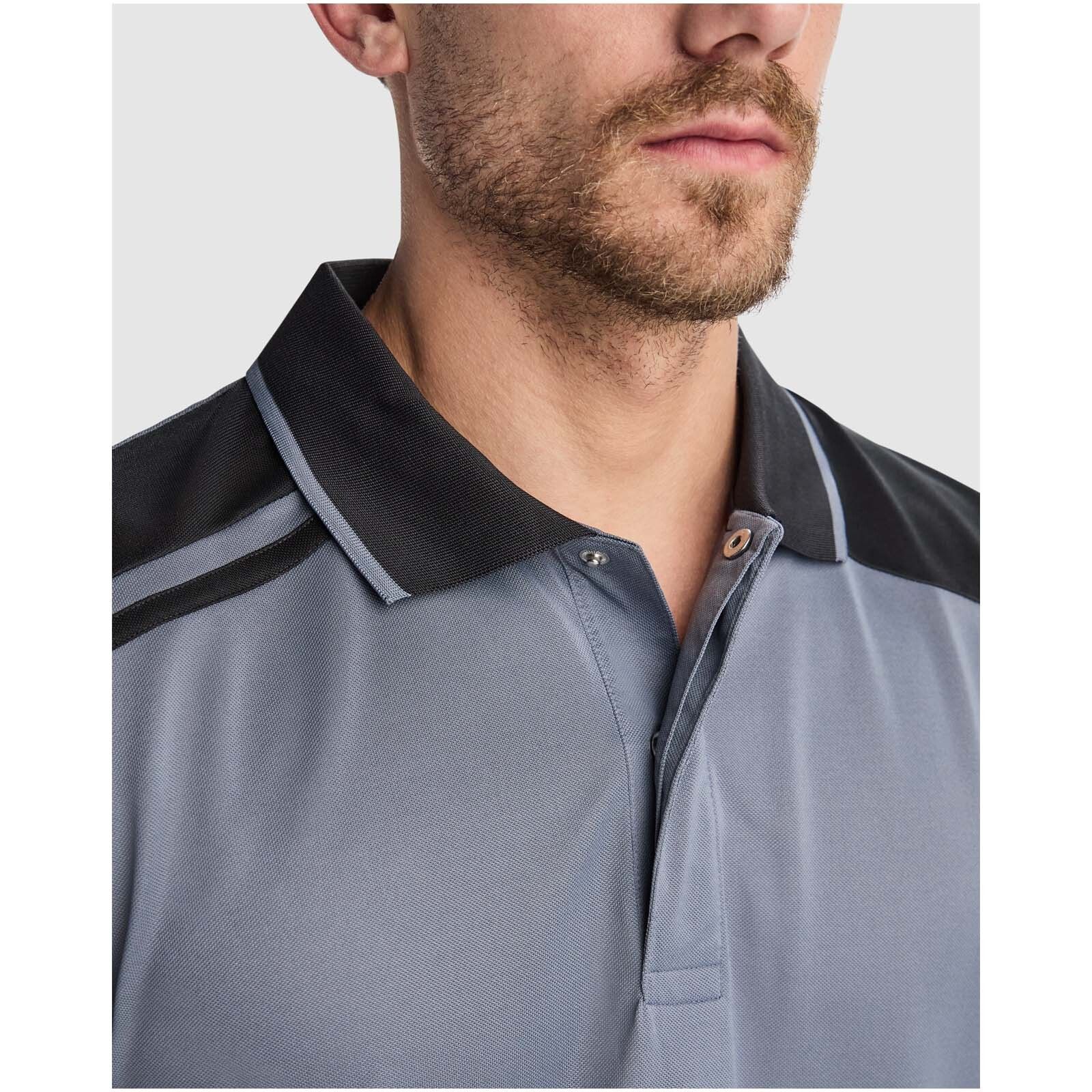 Samurai Kurzärmeliges Poloshirt mit antibakterieller Wirkung, 160 g/m2, unisex  - blei -  schwarz-593