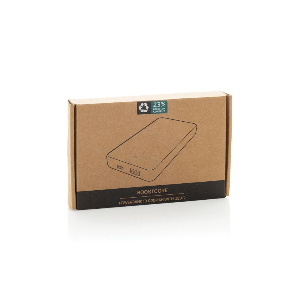 Boostcore 10.000mAh Powerbank aus RCS rec. Kunststoff - schwarz-997