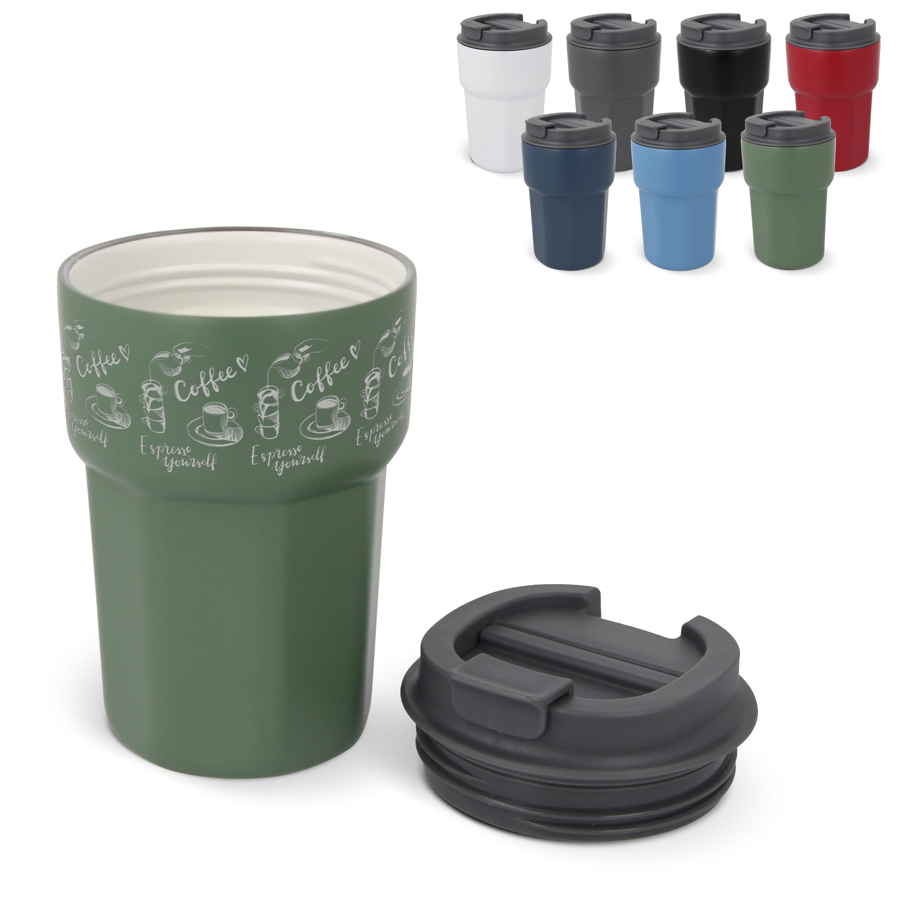 T-ceramic Thermobecher mit Deckel Zambezi 350ml - weiss-770