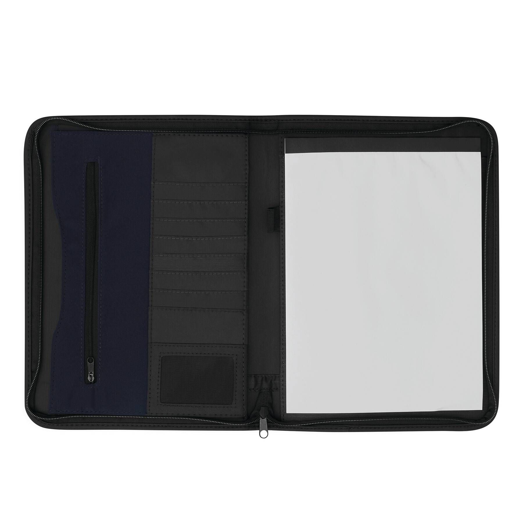 Konferenzmappe AVANTI ZIP im DIN-A4-Format - blau - schwarz-886