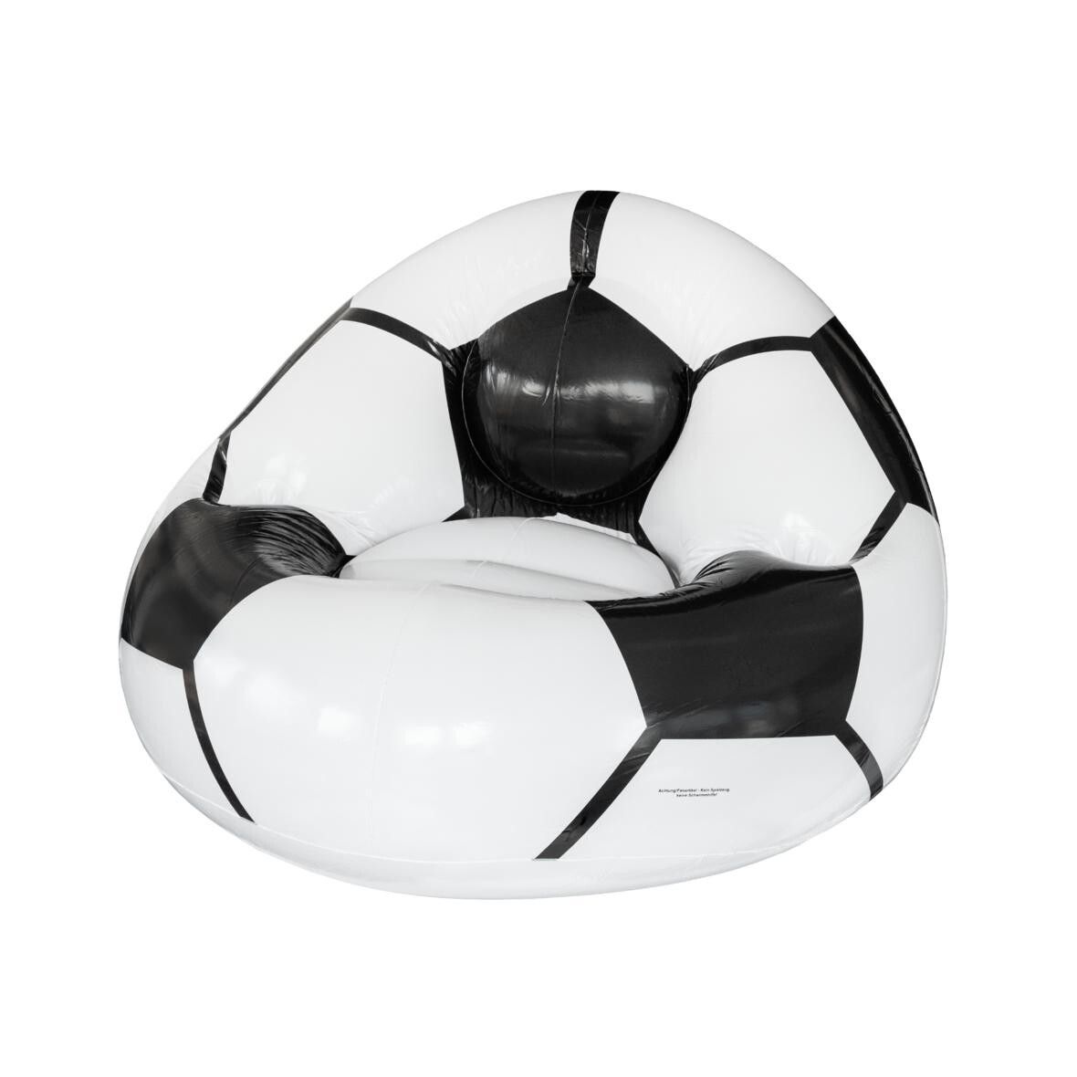 Aufblasbarer Fußballsessel Coach - schwarz - weiß-746