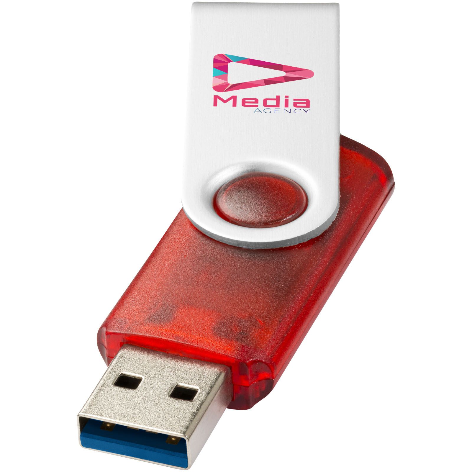 Twister USB-Stick 3.0 transparent - rot - 16 GB-683