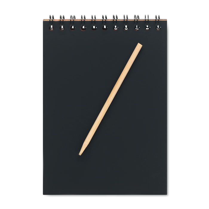 Notizbuch mit Kratzpapier BLACK - holz-441