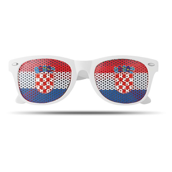 Fan Sonnenbrille FLAG FUN - weiß - blau-149