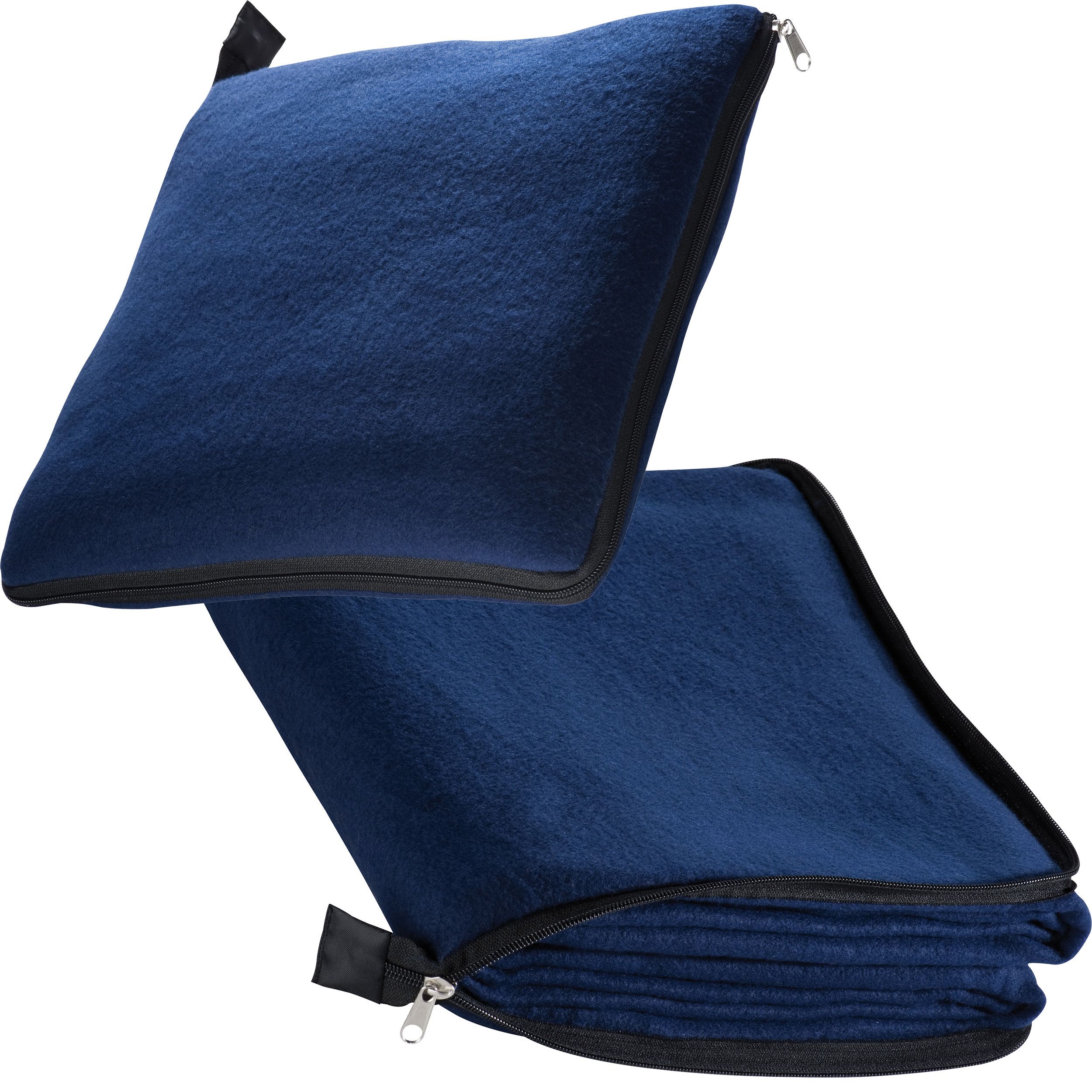 2in1 XL-Fleece-Decke/Kissen Radcliff - dunkelblau-805