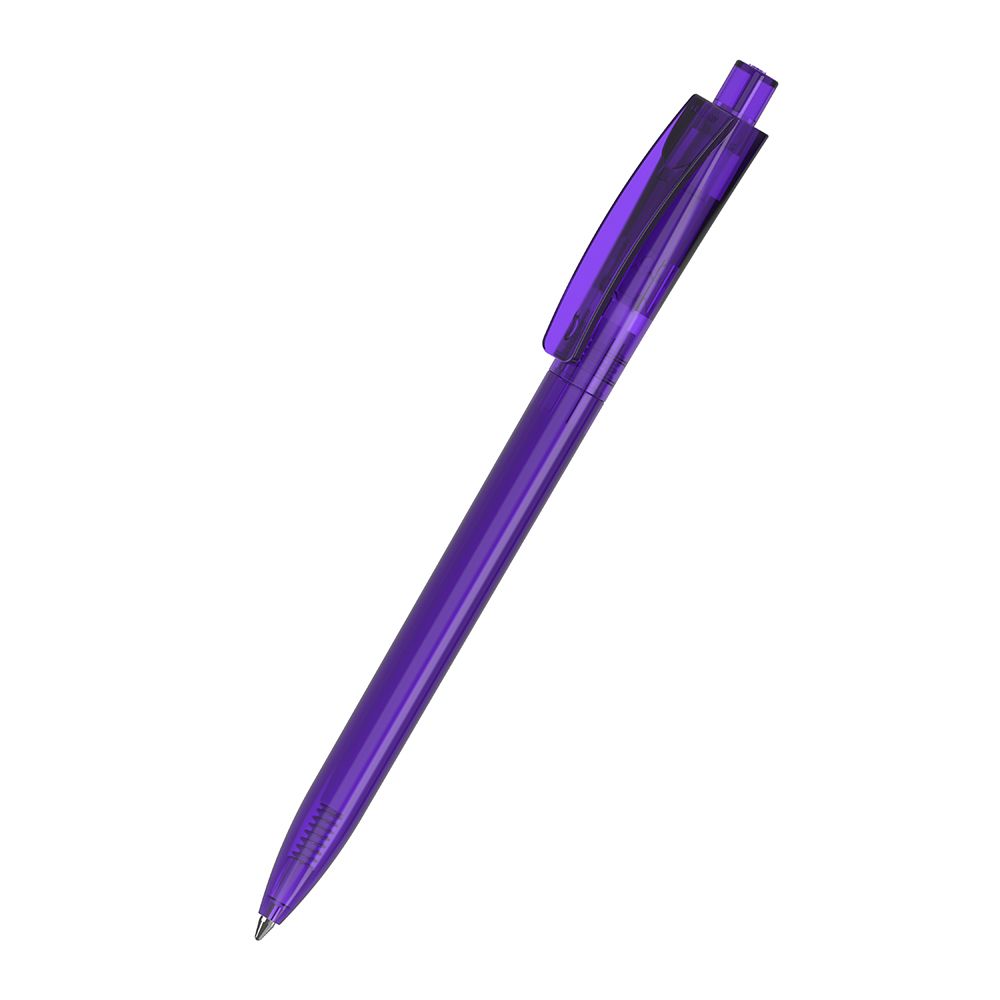 Druckkugelschreiber Qube transparent - violett transparent-836