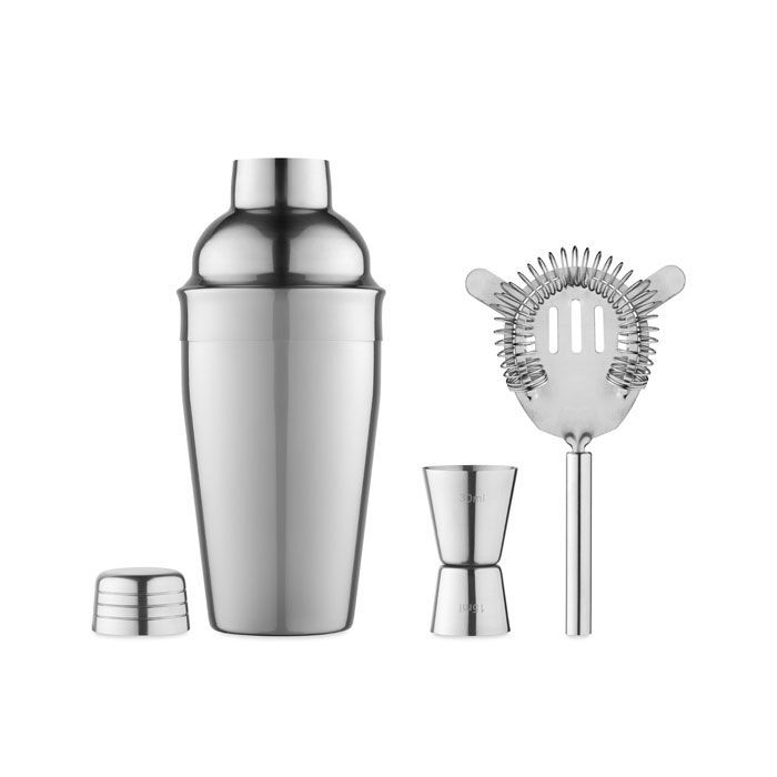 Cocktail-Set mit Shaker FIZZ - silber glänzend-902