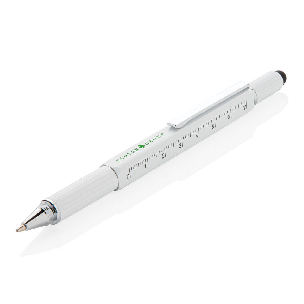 5-in-1 Aluminium Tool-Stift - weiß-344