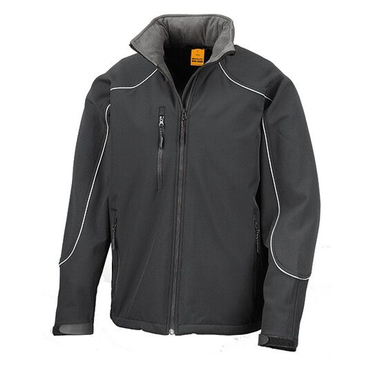 Hooded Soft Shell Jacket - black - black-607