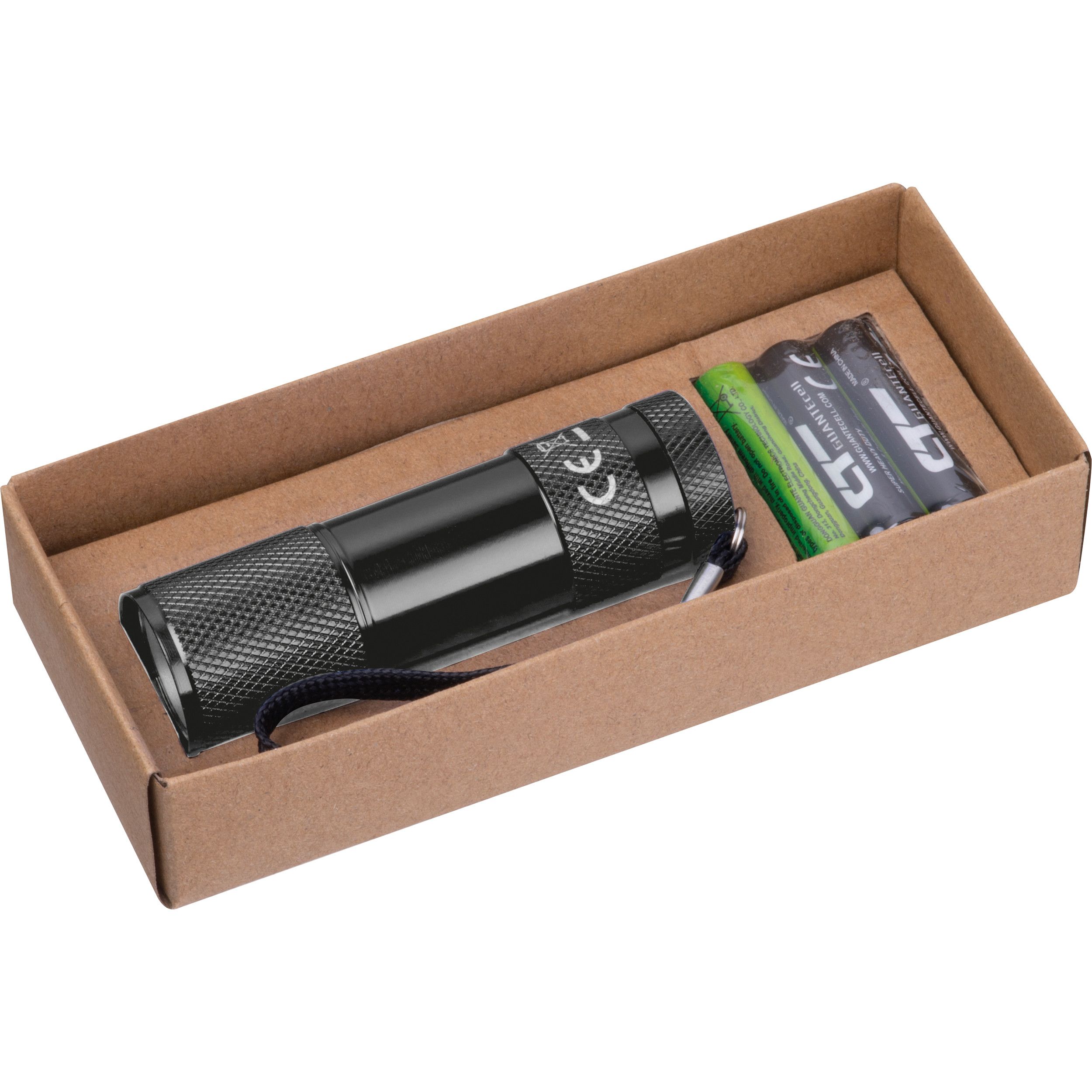 COB Taschenlampe aus Aluminium  - schwarz-589
