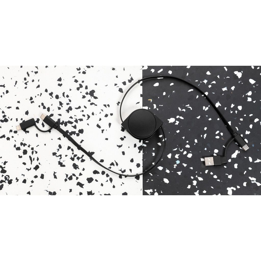 6-in-1 Kabel aus TPE und RCS Standard recyceltem Kunststoff - schwarz-417