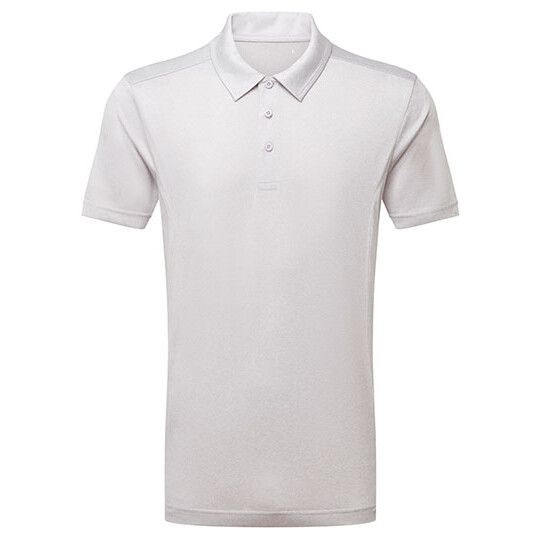 Men´s Panelled Polo - silver melange-389