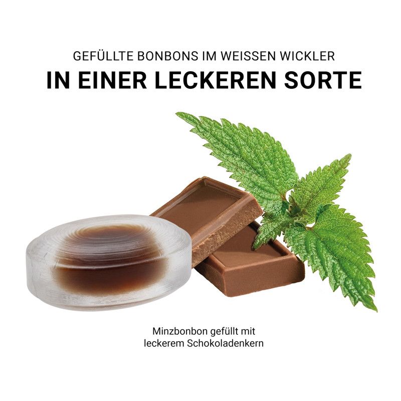 Schoko-Minz Bonbon im weißen Wickler-398